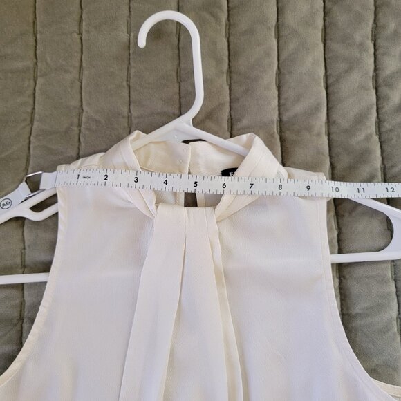 EXPRESS Twist Halter Neck Top XS Cream - Picture 5 of 6